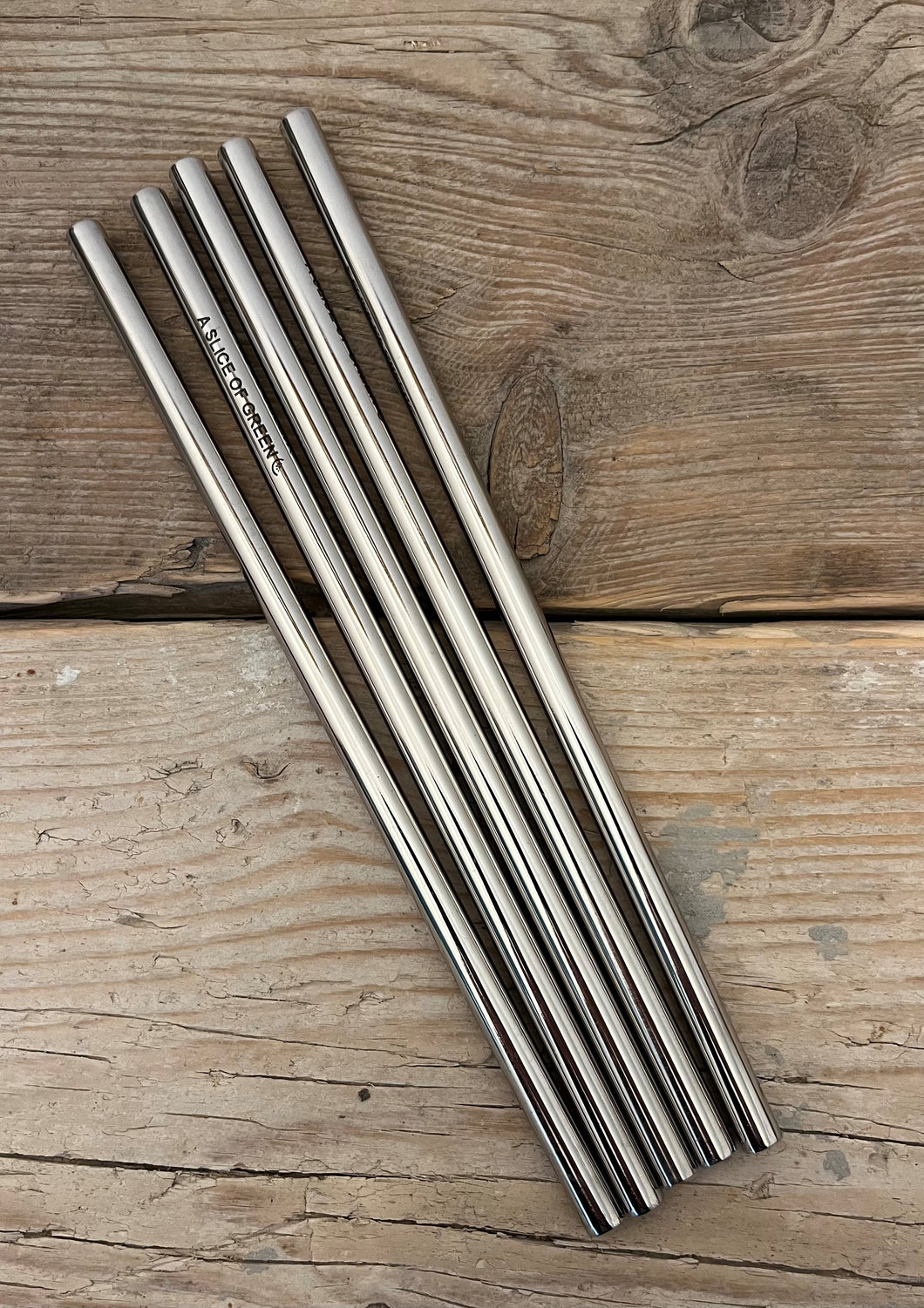 a slice of green - metal straws